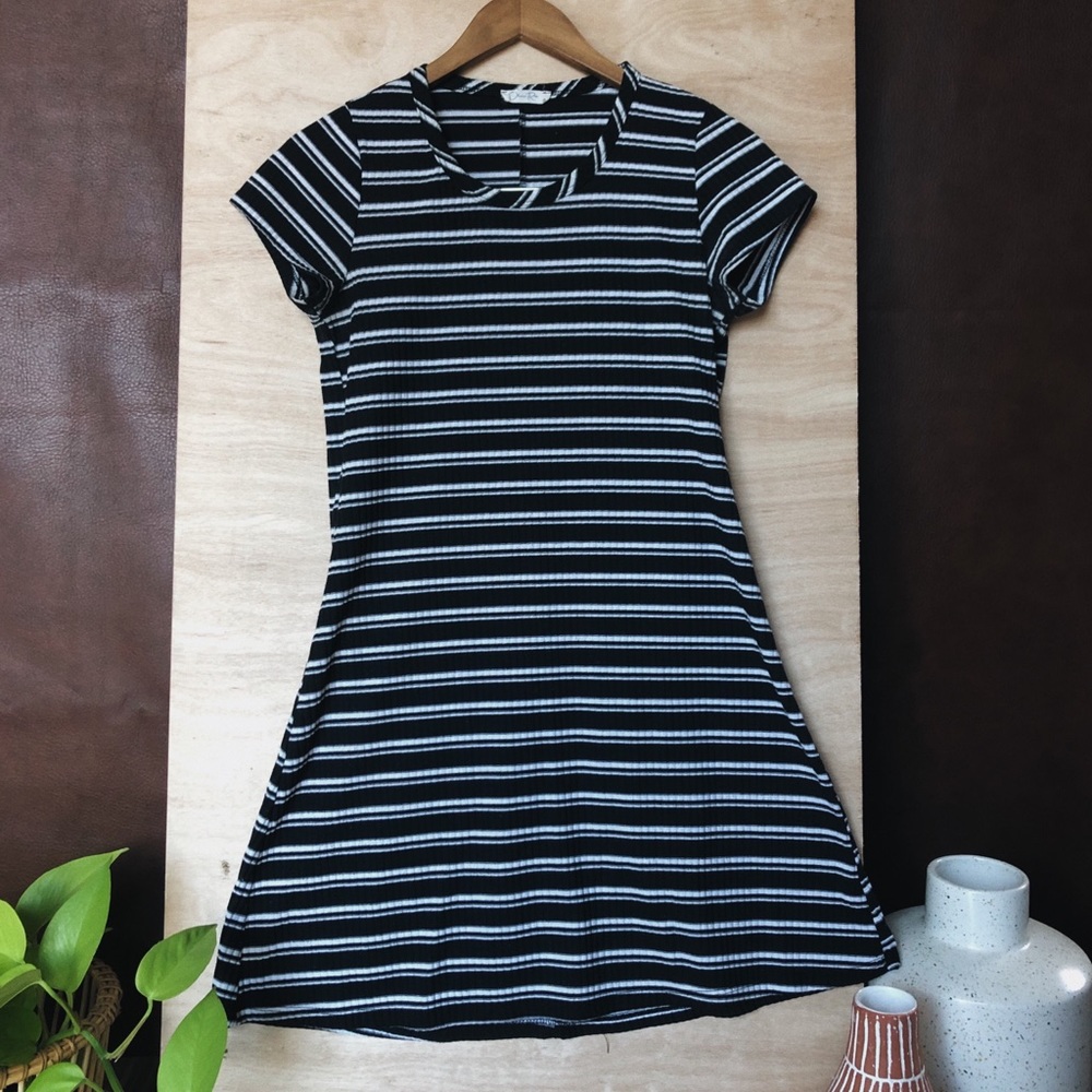 Olivia Rae Striped T-Shirt Mini Dress
